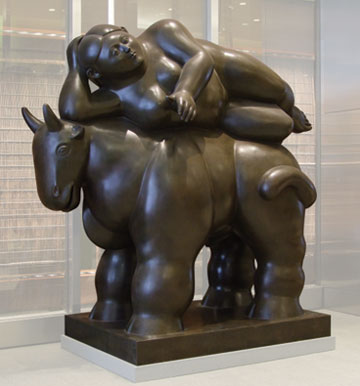 Rape of Europa by Frenando Botero