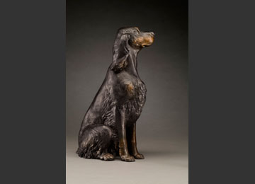 Gordon Setter Sculpture in bronze by Joy Beckner