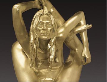 Marc Quinn Gold Sculpture of Kate Moss