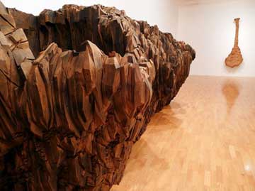 Ursula von Rydingsvard sculpture in wood