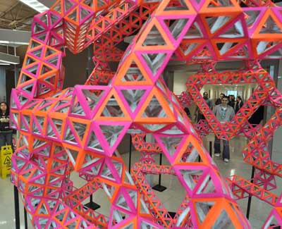 Dan Suttin geometric paper sculpture Big Ball