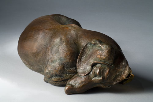 Joy Beckner Sculpture of Bronze Dachshunds