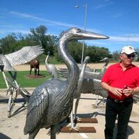 Monuments - Heron Hoot by Edd Hayes - search and link Sculpture with SculptSite.com
