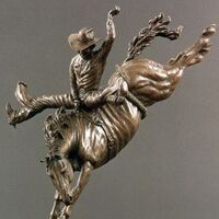 Legends of Rodeo - Eddy Akridge, High Wide and Handsome by Edd Hayes - search and link Sculpture with SculptSite.com