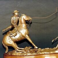 Legends of Rodeo - Dean Oliver, Dean of Ropers by Edd Hayes - search and link Sculpture with SculptSite.com