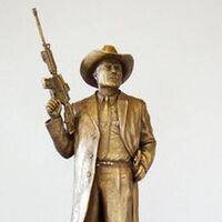 Texas Rangers legends, Capt. Clete Buckaloo by Edd Hayes - search and link Sculpture with SculptSite.com