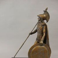 Ancient Warriors - Spartan Hoplite by Edd Hayes - search and link Sculpture with SculptSite.com