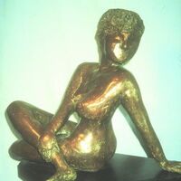 Sitting Woman by Debora Solomon - search and link Sculpture with SculptSite.com