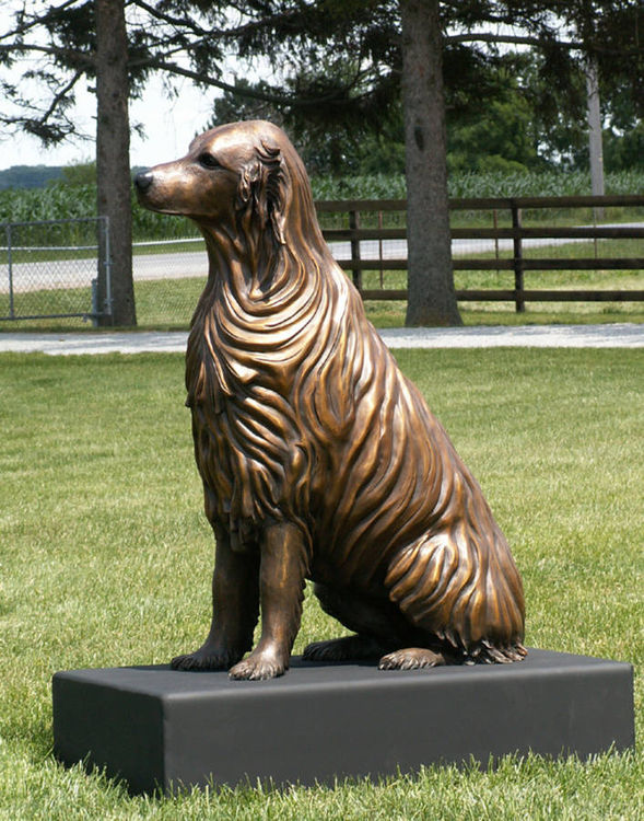 Bo - Golden Retriever Dog by Anita Watts - search and link Sculpture with SculptSite.com