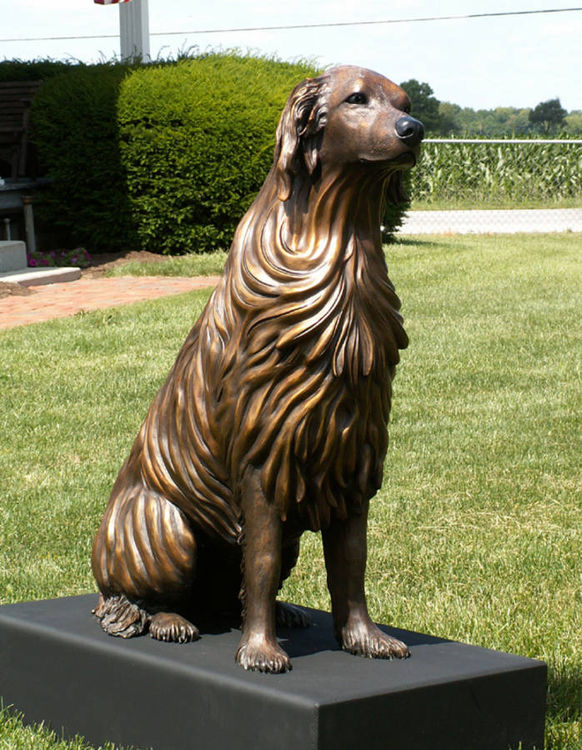 Bo - Golden Retriever Dog by Anita Watts - search and link Sculpture with SculptSite.com