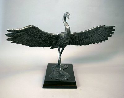 Wildlife Heron Hank by Edd Hayes - search and link Sculpture with SculptSite.com