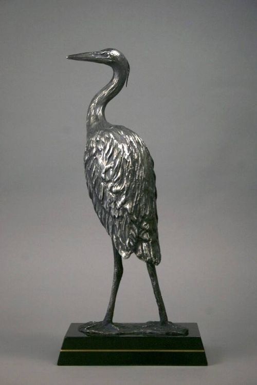 Wildlife Heron Hoot by Edd Hayes - search and link Sculpture with SculptSite.com