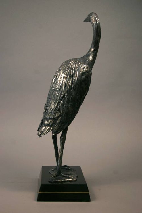 Wildlife Heron Hoot by Edd Hayes - search and link Sculpture with SculptSite.com