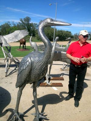 Monuments - Heron Hoot by Edd Hayes - search and link Sculpture with SculptSite.com