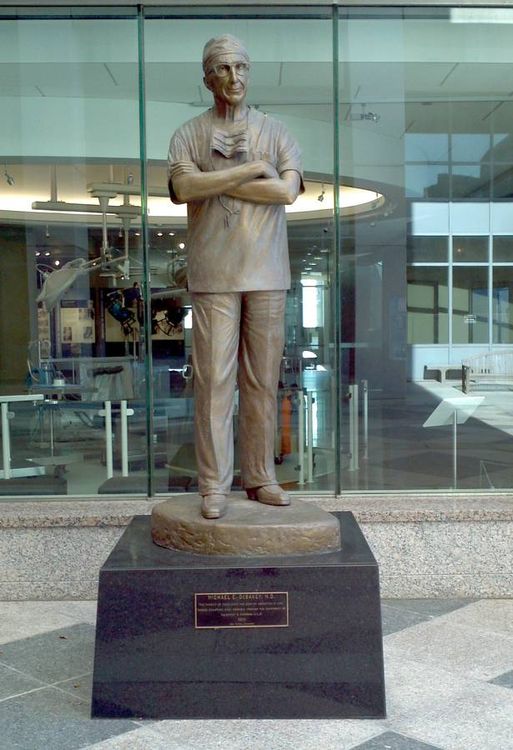 Monuments - Michael E. DeBakey M.D. by Edd Hayes - search and link Sculpture with SculptSite.com