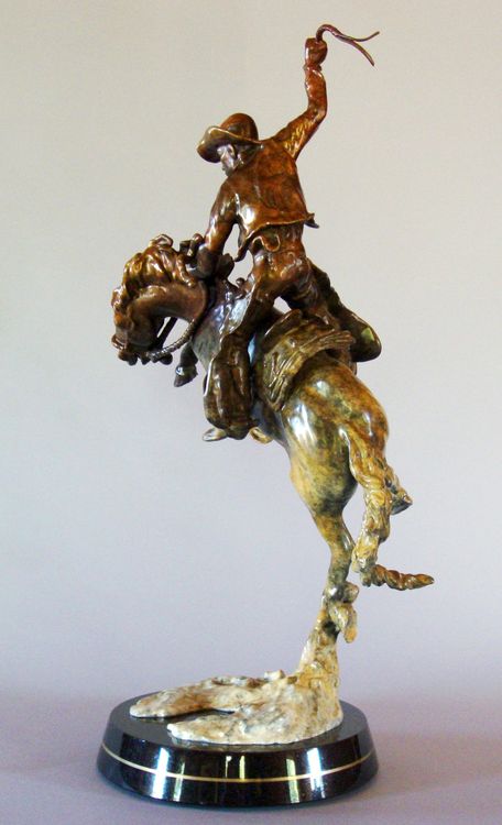 Western - Pete and the Outlaw (PF) by Edd Hayes - search and link Sculpture with SculptSite.com