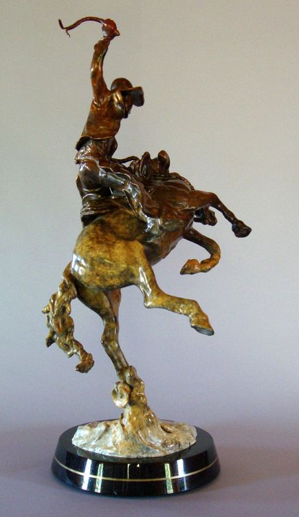 Western - Pete and the Outlaw (PF) by Edd Hayes - search and link Sculpture with SculptSite.com