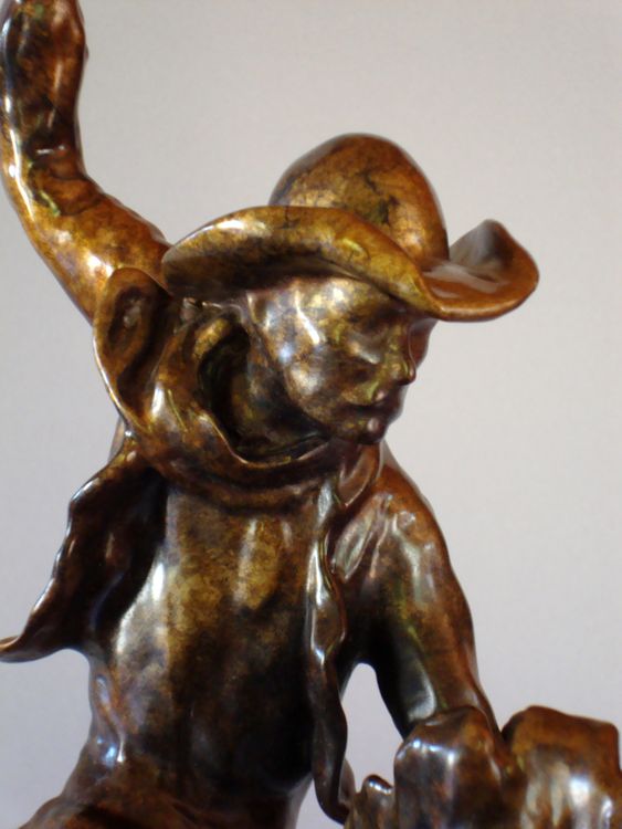 Western - Pete and the Outlaw (PF) by Edd Hayes - search and link Sculpture with SculptSite.com