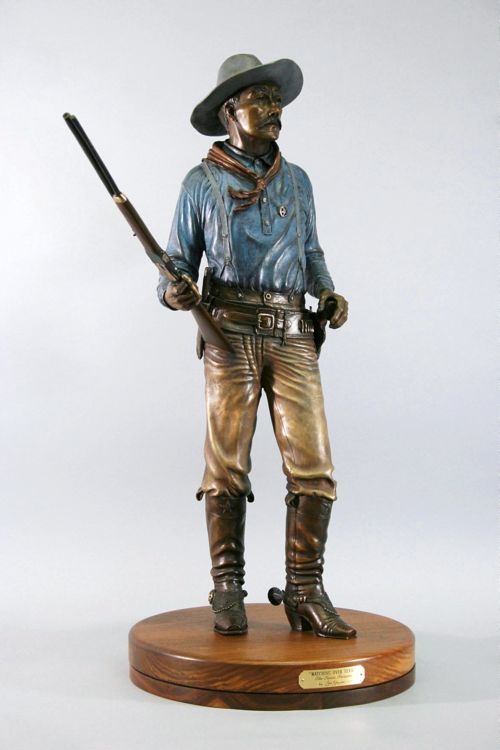 Texas Ranger - Watcing Over Texas by Edd Hayes - search and link Sculpture with SculptSite.com