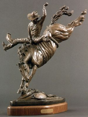 Legends of Rodeo - Eddy Akridge, High Wide and Handsome by Edd Hayes - search and link Sculpture with SculptSite.com