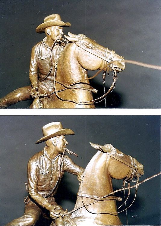 Legends of Rodeo - Dean Oliver, Dean of Ropers by Edd Hayes - search and link Sculpture with SculptSite.com