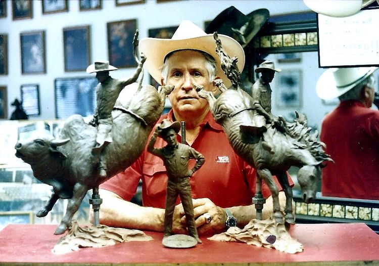 Legends of Rodeo - Jim Shoulders, All Around Champ by Edd Hayes - search and link Sculpture with SculptSite.com