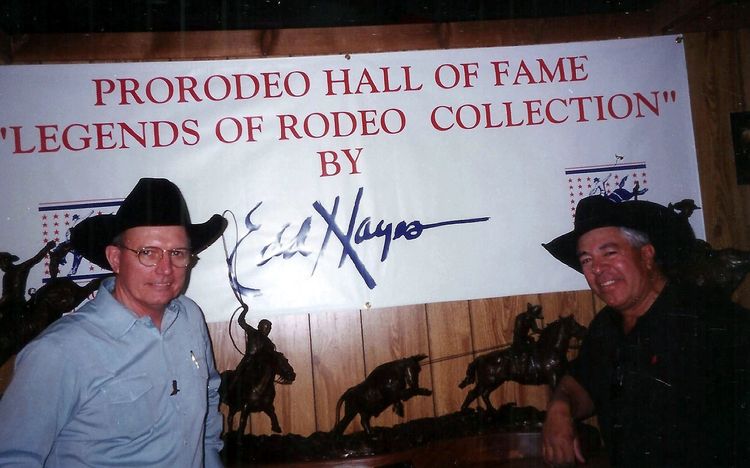 Legends of Rodeo - Leo Camarillo and Tee Woolman, The Lion at Work by Edd Hayes - search and link Sculpture with SculptSite.com