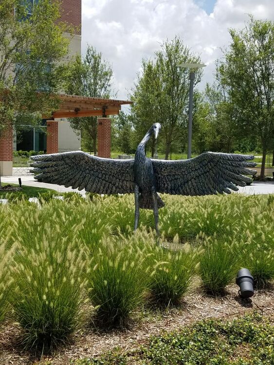 Monuments - Heron Spring by Edd Hayes - search and link Sculpture with SculptSite.com