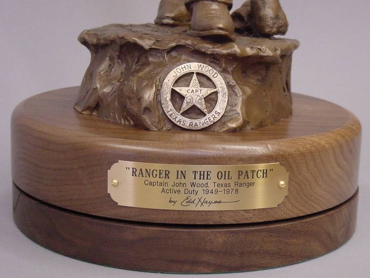 Texas Rangers Legends, Capt. John Wood by Edd Hayes - search and link Sculpture with SculptSite.com