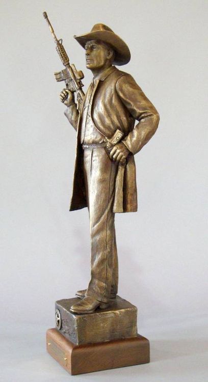 Texas Rangers legends, Capt. Clete Buckaloo by Edd Hayes - search and link Sculpture with SculptSite.com