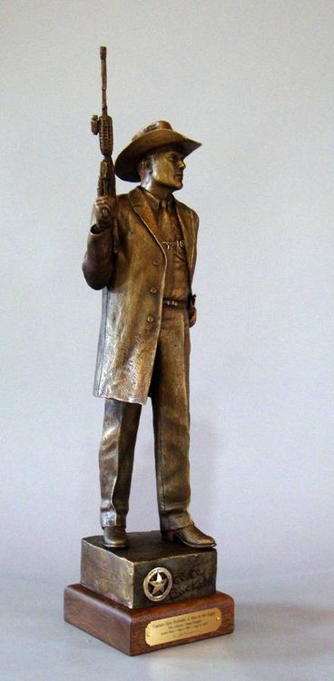 Texas Rangers legends, Capt. Clete Buckaloo by Edd Hayes - search and link Sculpture with SculptSite.com