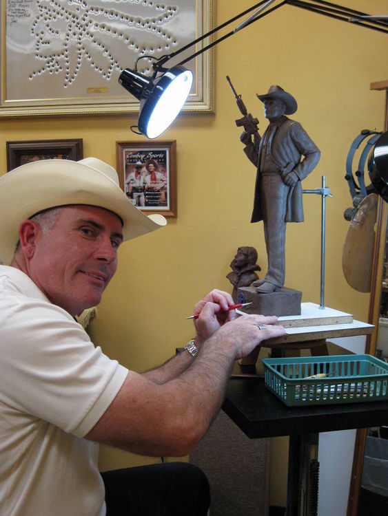 Texas Rangers legends, Capt. Clete Buckaloo by Edd Hayes - search and link Sculpture with SculptSite.com