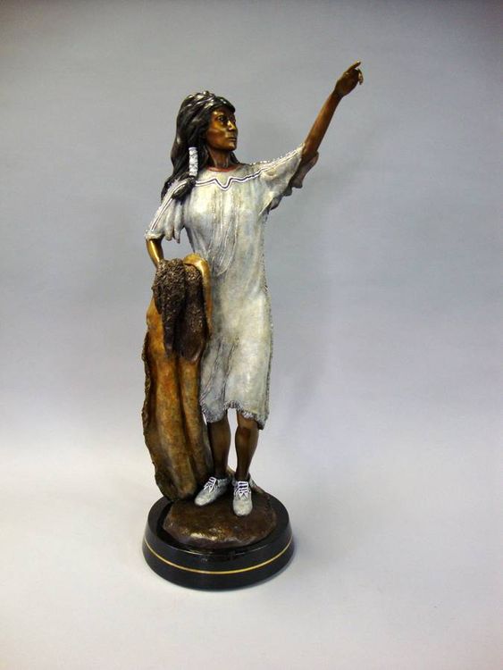 Western - Shenandoah, Beautiful Daughter of the Stars by Edd Hayes - search and link Sculpture with SculptSite.com