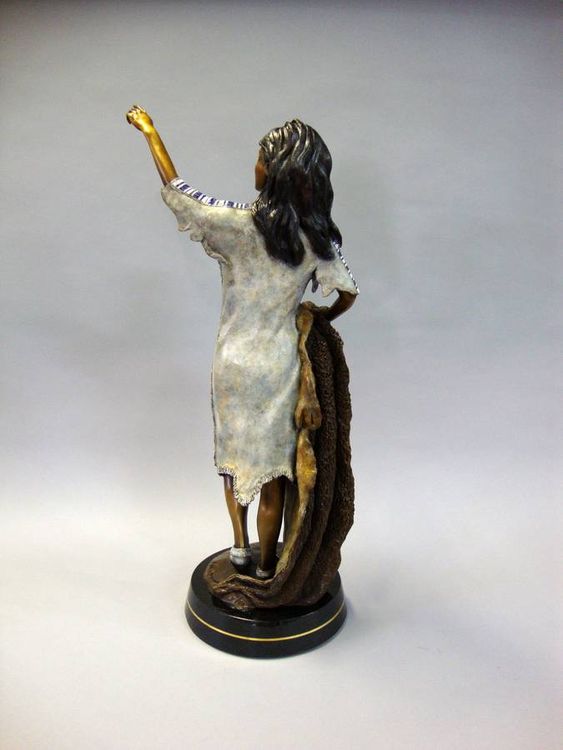 Western - Shenandoah, Beautiful Daughter of the Stars by Edd Hayes - search and link Sculpture with SculptSite.com