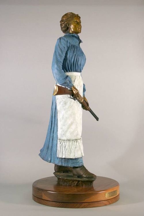 Western - Undaunted Courage, Spirit of the Pioneer Woman by Edd Hayes - search and link Sculpture with SculptSite.com