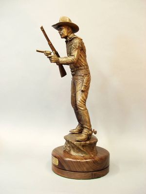 Western - Joe Bowman, The Straight Shooter by Edd Hayes - search and link Sculpture with SculptSite.com