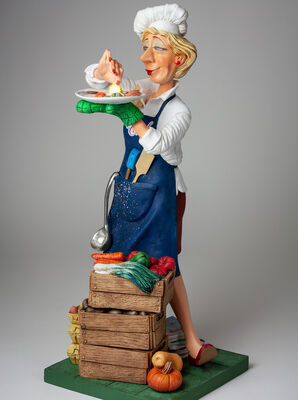 Lady Cook by Guillermo Forchino - search and link Sculpture with SculptSite.com