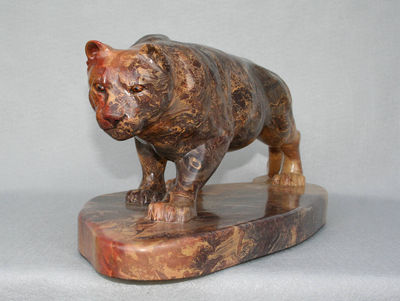 "Stealth" (Mountain Lion) by Gerald Sandau - search and link Sculpture with SculptSite.com