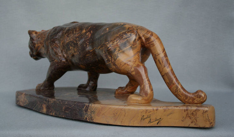 "Stealth" (Mountain Lion) by Gerald Sandau - search and link Sculpture with SculptSite.com