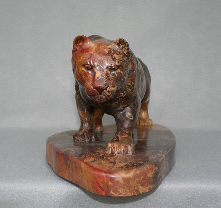 "Stealth" (Mountain Lion) by Gerald Sandau - search and link Sculpture with SculptSite.com