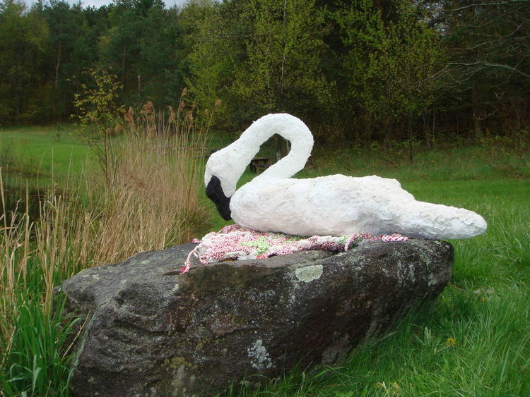 Trumpeter Swan by Sari Grove - search and link Sculpture with SculptSite.com