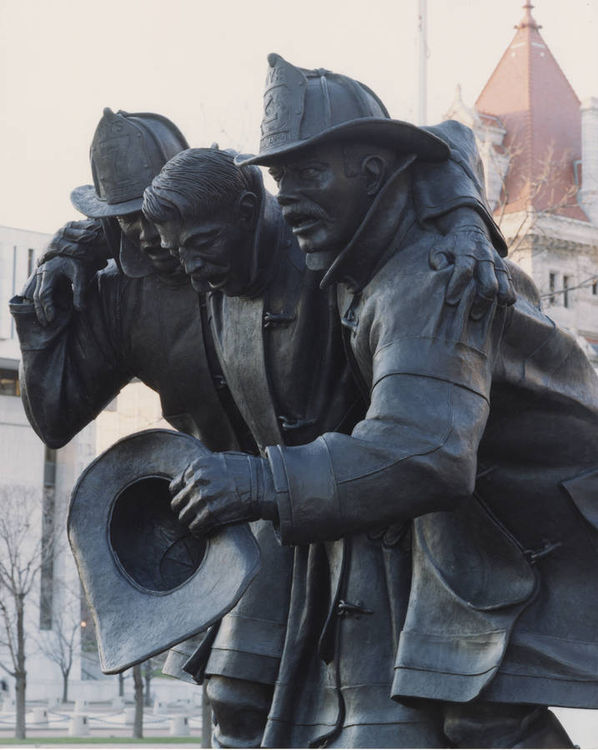 New York State Fallen FirefightersMemorial by Robert Eccleston - search and link Sculpture with SculptSite.com