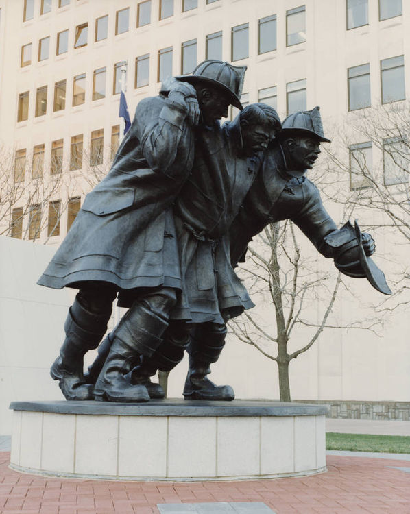 New York State Fallen FirefightersMemorial by Robert Eccleston - search and link Sculpture with SculptSite.com