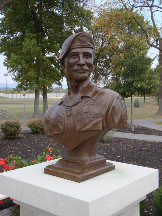 SFC Randall Shughart Memorial Bust by Robert Eccleston - search and link Sculpture with SculptSite.com