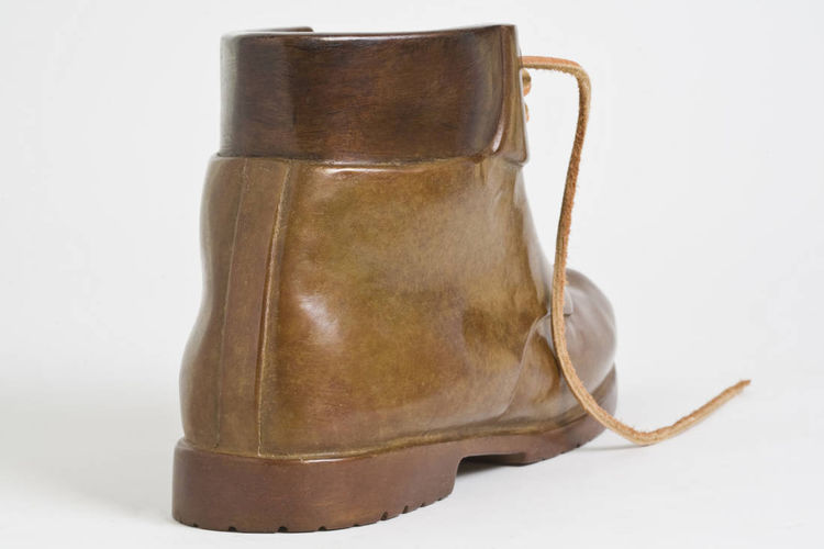 work boot bronze by Robin Antar - search and link Sculpture with SculptSite.com