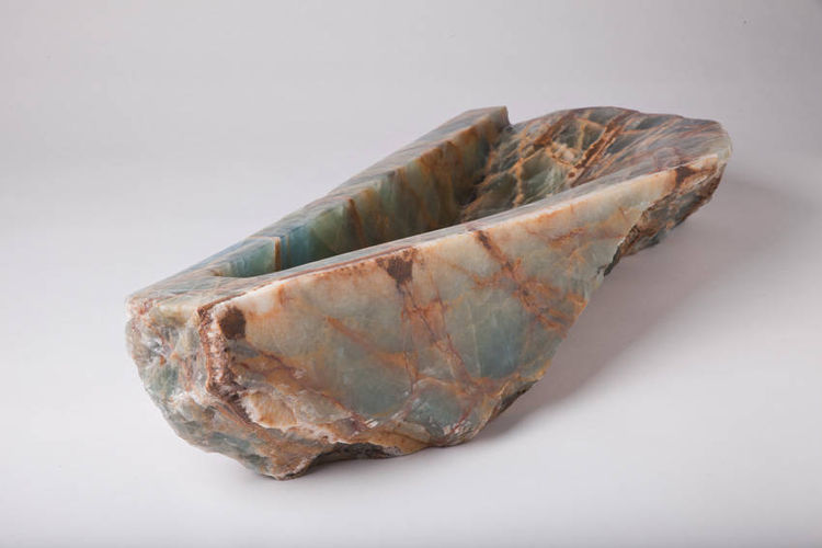 Blue Onyx Bowls by Robin Antar - search and link Sculpture with SculptSite.com