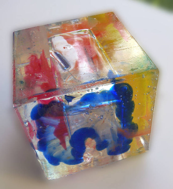 Magic cube 1 ( resin Art ) by Albert Roos - search and link Sculpture with SculptSite.com