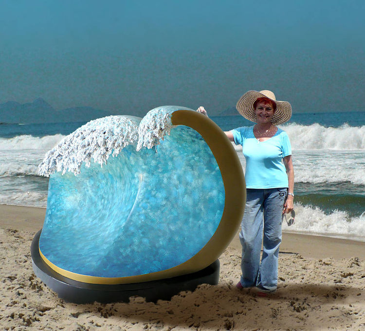 Big Copacabana Wave by Ana Lazovsky - search and link Sculpture with SculptSite.com