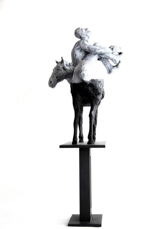 Man and the Horse by belgin yucelen - search and link Sculpture with SculptSite.com