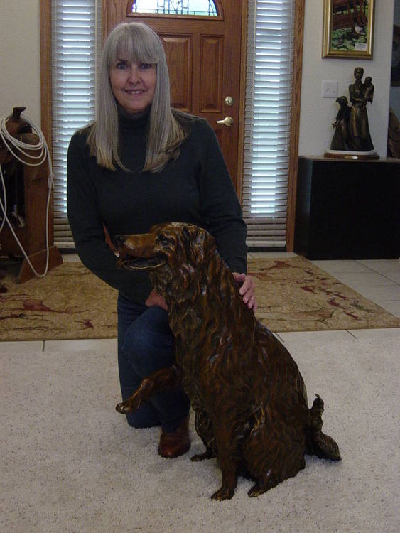 Annie the Railroad Dog by Dawn Weimer - search and link Sculpture with SculptSite.com